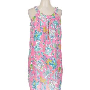 Charlie Paige Pink and Aqua Tropical Shell Top